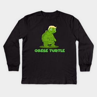 Obese Turtle Kids Long Sleeve T-Shirt